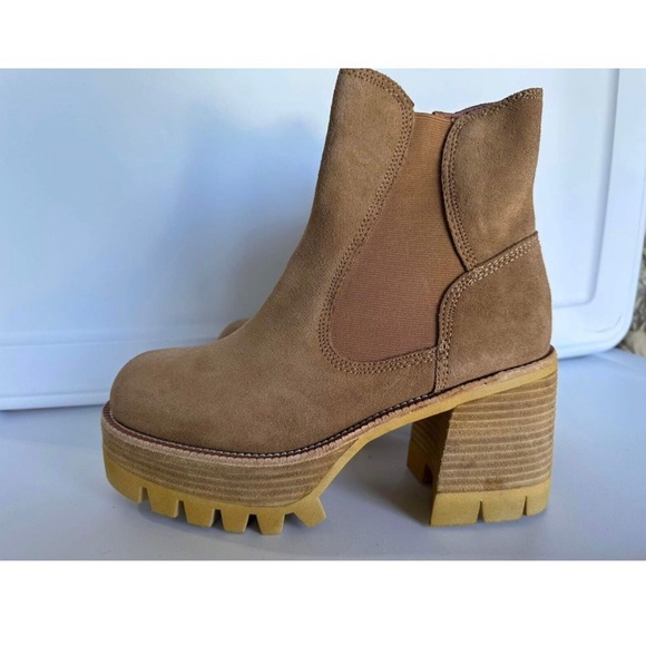 NIB Jeffrey Campbell + FP Exclusive Preston Platform Size 9 GREEN/BONE OR TAN - Picture 12 of 14